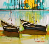 Salman Farooqi, 18 x 20 Inchc, Acrylic on Canvas, Seascape Painting-AC-SF-081